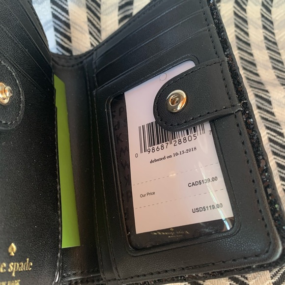 Kate spade Tellie seton drive black bifold wallet - Picture 6 of 7